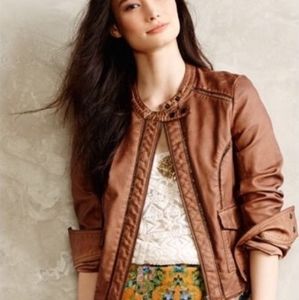 Anthropologie Hei Hei Vegan Leather Jacket | S